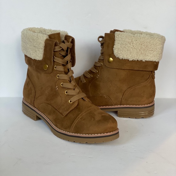 TOMMY HILFIGER Brown Booties Leather Lace Up - Picture 4 of 10